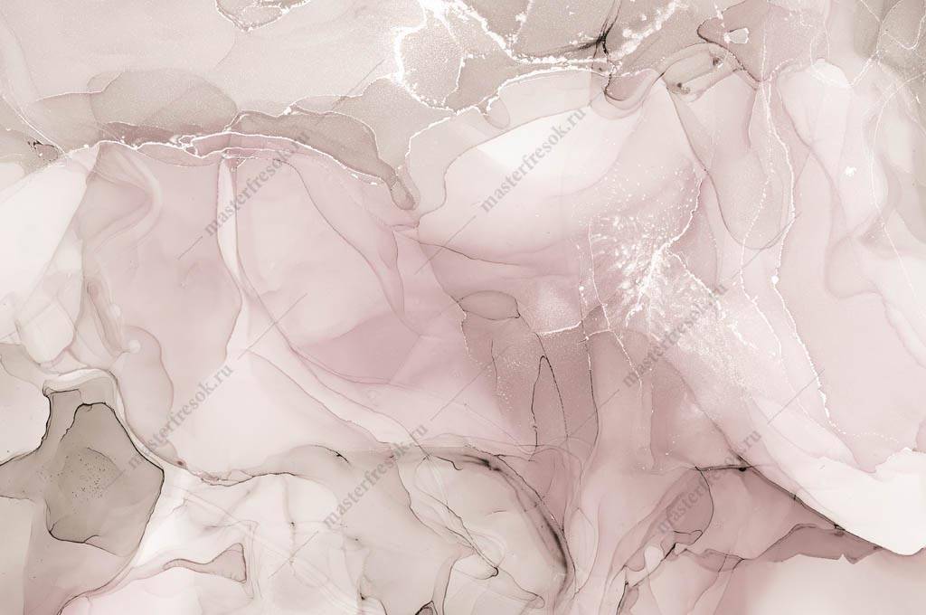Фотообои Абстрактный флюид розовый