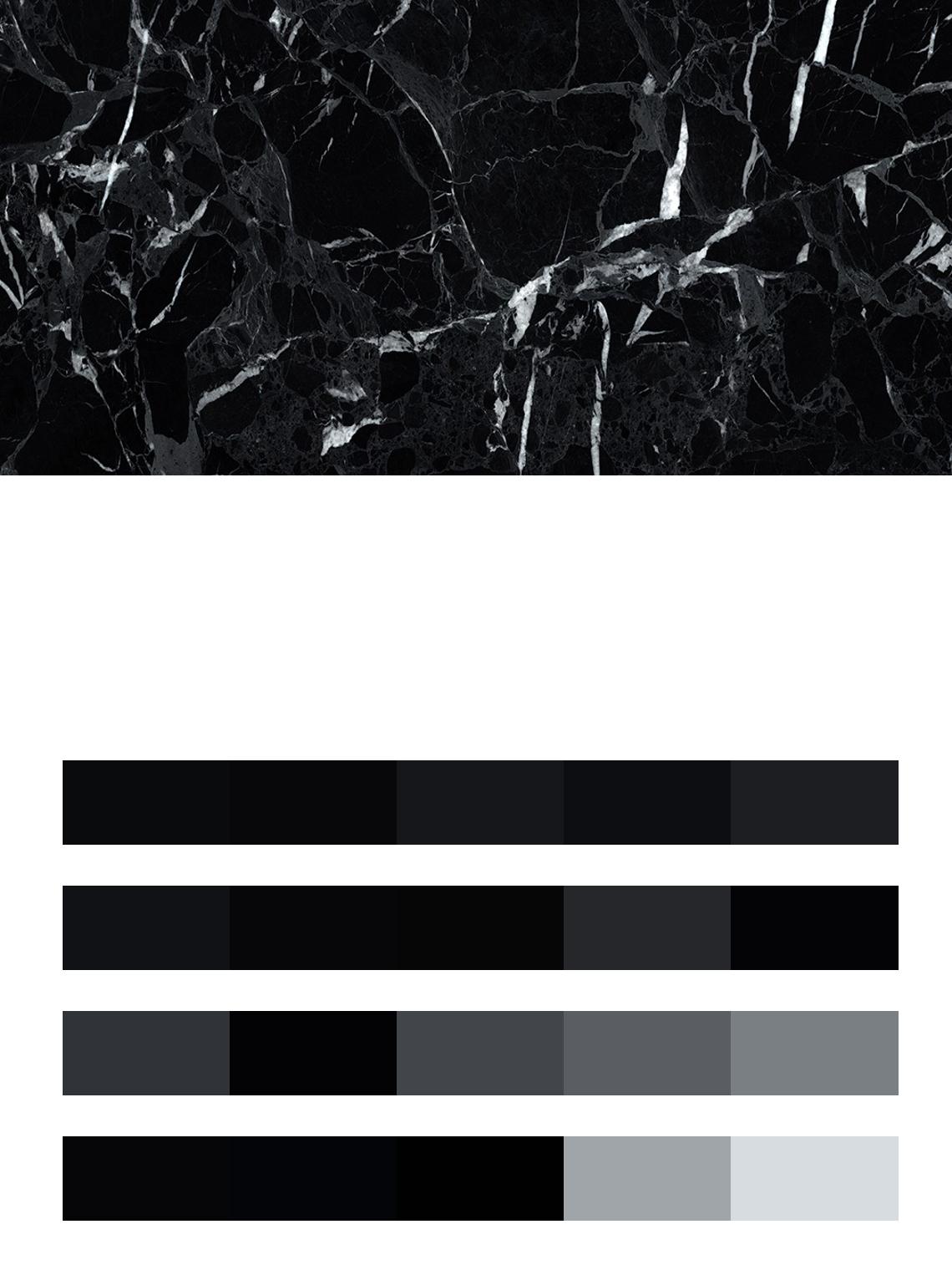 Мрамор черный с белыми прожилками цвета