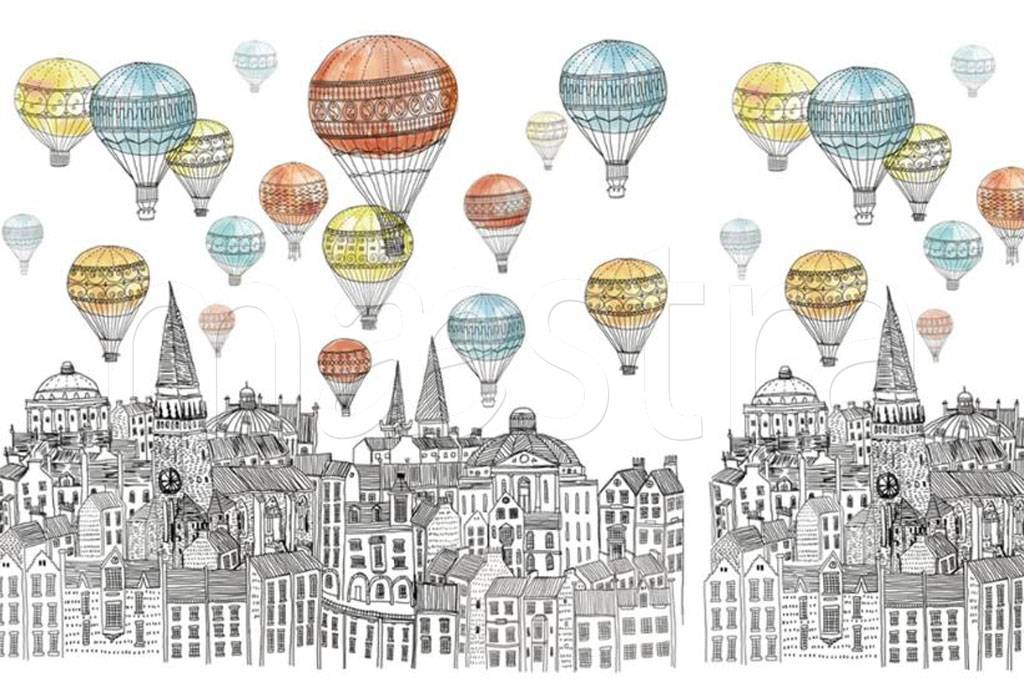 Фотообои Воздушные шары над городом